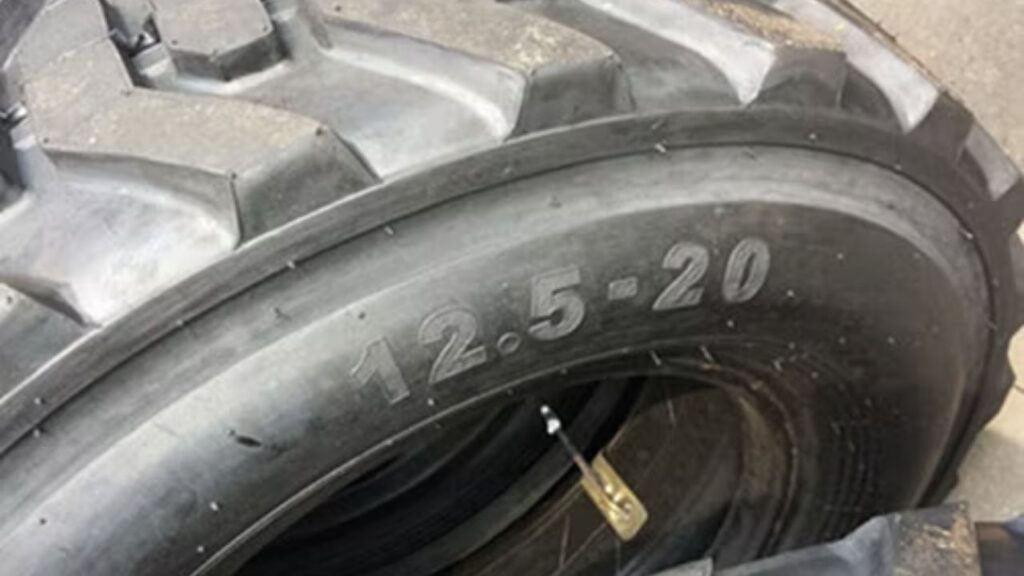 Wizualizacja oznaczeń na oponie diagonalnej